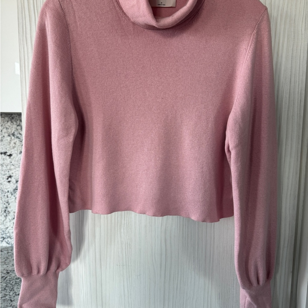Wilfred Pink Cowl Neck Sweater Soft Knit